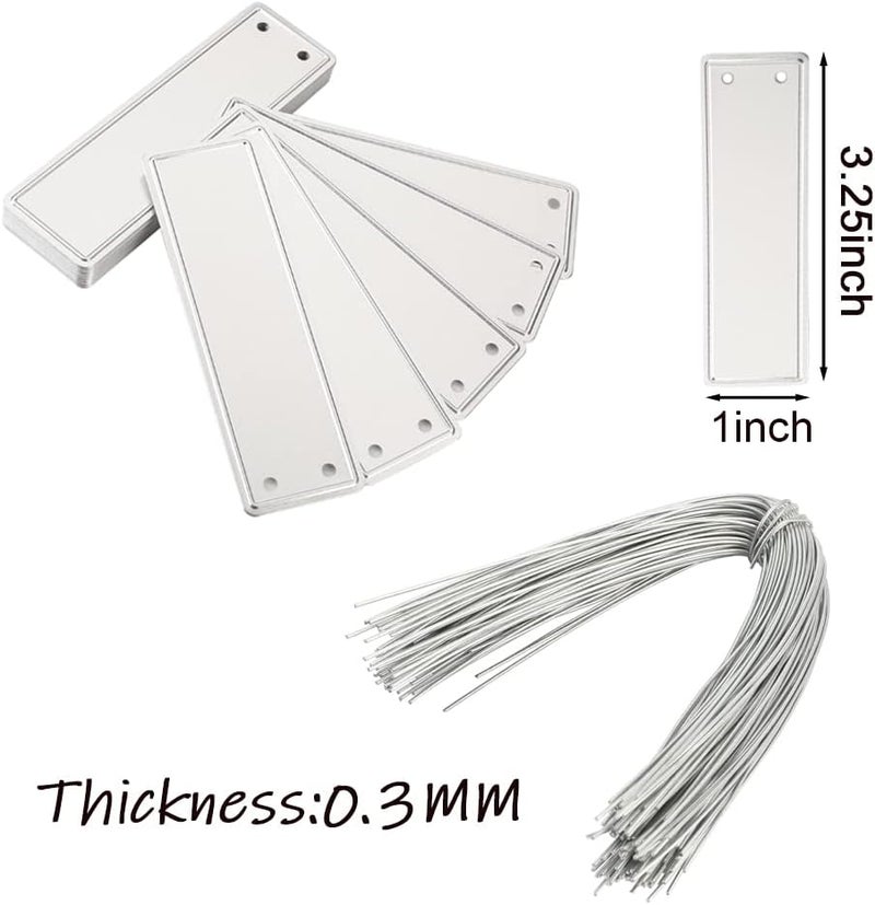 Tinsky Aluminum Plant Labels - 120PCS Metal Tags with Wires for Plant Markers, Tree Tags, Outdoor Identification and Greenhouse - Image 5